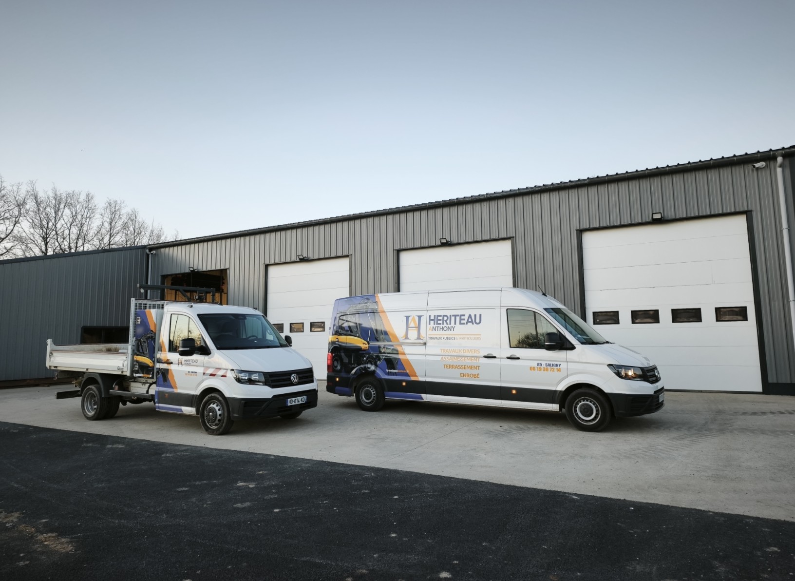 Alignement camion benne